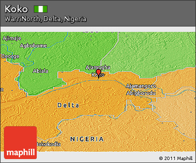 Political Panoramic Map of Koko