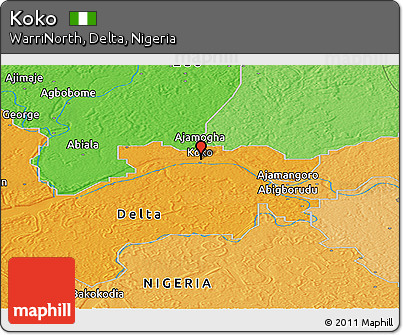 Political Panoramic Map of Koko