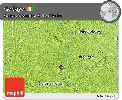 Physical 3D Map of Godayo