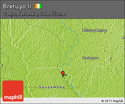 Physical 3D Map of Brétuyo II