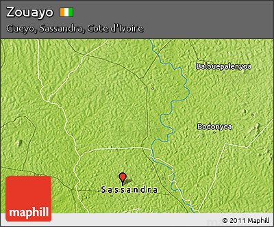 Physical 3D Map of Zouayo