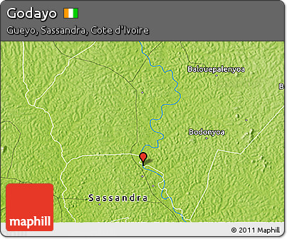 Physical 3D Map of Godayo