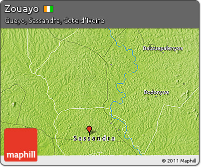 Physical 3D Map of Zouayo
