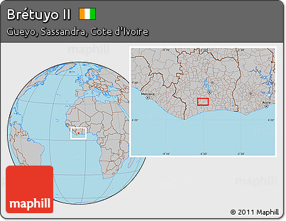 Gray Location Map of Brétuyo II