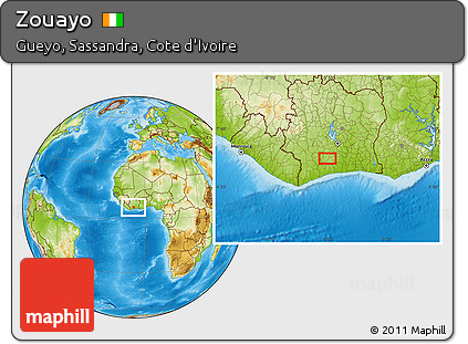 Physical Location Map of Zouayo