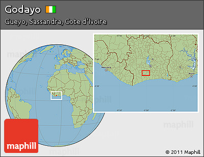 Savanna Style Location Map of Godayo