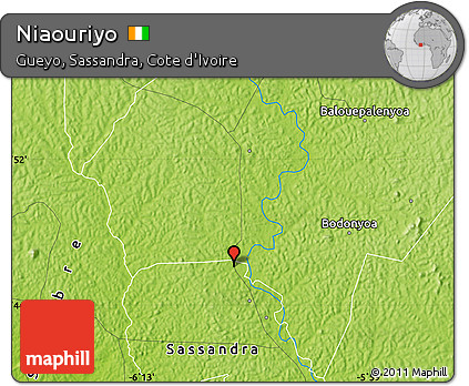 Physical Map of Niaouriyo