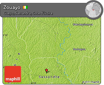 Physical Map of Zouayo