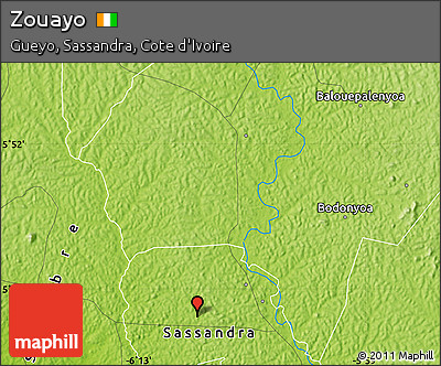 Physical Map of Zouayo
