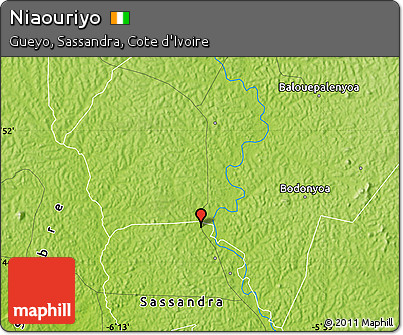 Physical Map of Niaouriyo
