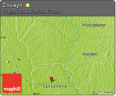 Physical Map of Zouayo