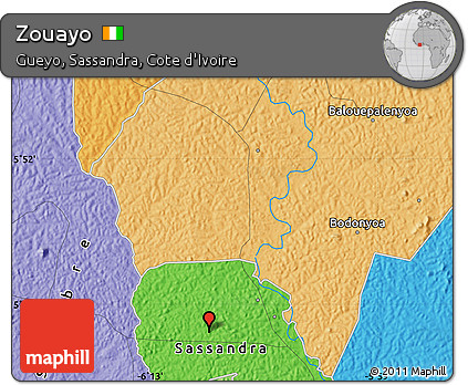 Political Map of Zouayo