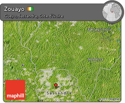 Satellite Map of Zouayo