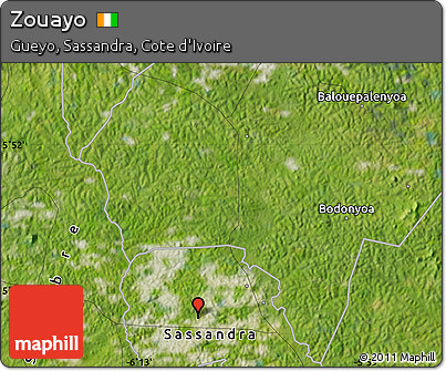 Satellite Map of Zouayo
