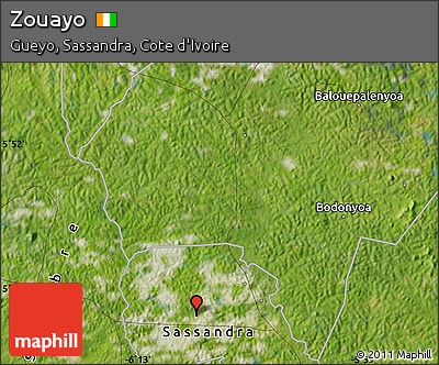 Satellite Map of Zouayo