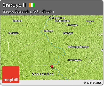 Physical Panoramic Map of Brétuyo II
