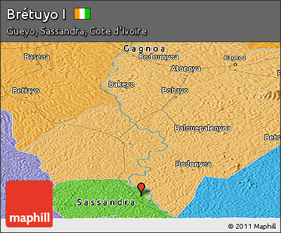 Political Panoramic Map of Brétuyo I