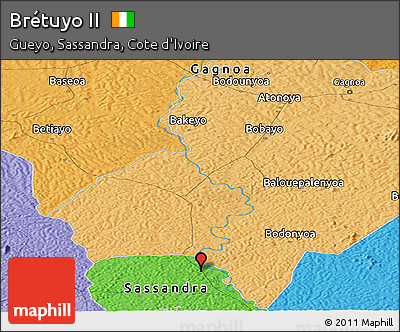 Political Panoramic Map of Brétuyo II
