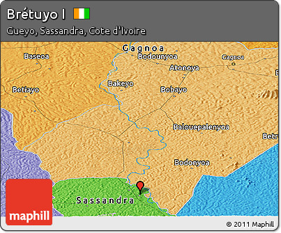Political Panoramic Map of Brétuyo I
