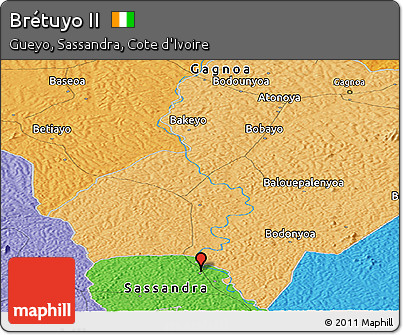Political Panoramic Map of Brétuyo II