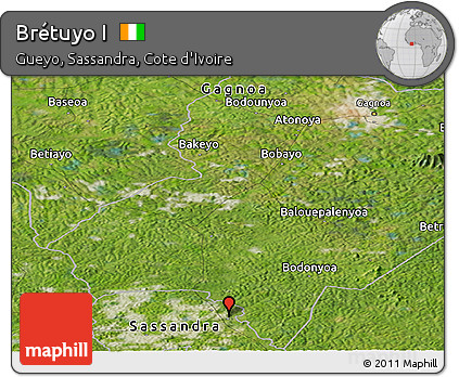 Satellite Panoramic Map of Brétuyo I