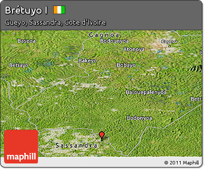Satellite Panoramic Map of Brétuyo I