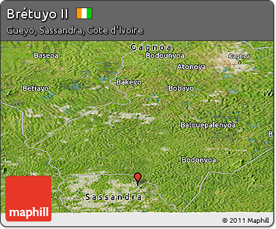 Satellite Panoramic Map of Brétuyo II