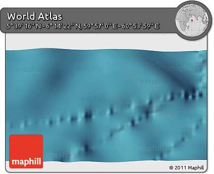 Satellite 3D Map of the Area around 5° 56' 49" N, 60° 25' 29" E