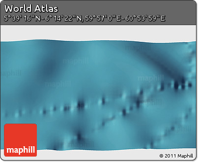 Satellite 3D Map of the Area around 5° 56' 49" N, 60° 25' 29" E