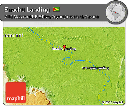 Physical 3D Map of Enachu Landing