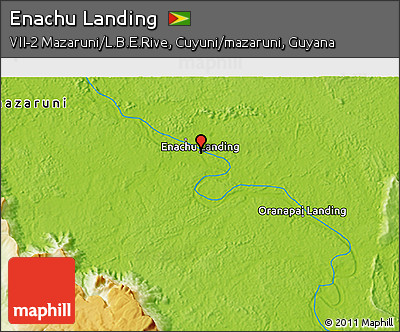Physical 3D Map of Enachu Landing