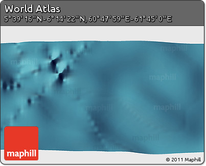 Satellite 3D Map of the Area around 5° 56' 49" N, 61° 16' 29" E