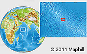 Physical Location Map of the area around 5° 56' 49" N, 61° 16' 29" E