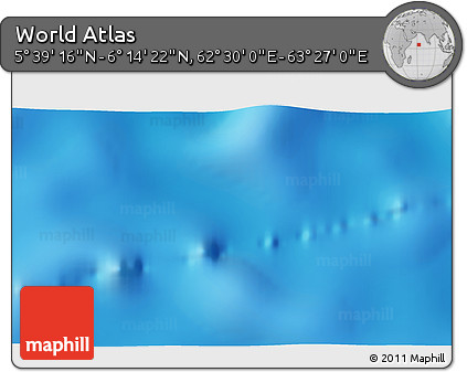 Physical 3D Map of the Area around 5° 56' 49" N, 62° 58' 30" E