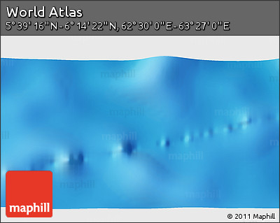 Physical 3D Map of the Area around 5° 56' 49" N, 62° 58' 30" E