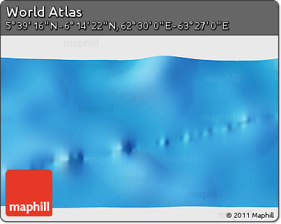 Physical 3D Map of the Area around 5° 56' 49" N, 62° 58' 30" E