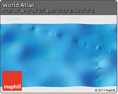Shaded Relief 3D Map of the Area around 5° 56' 49" N, 65° 31' 30" E