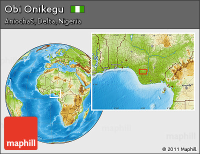 Physical Location Map of Obi Onikegu