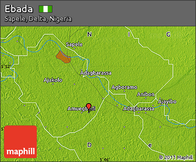 Physical Map of Ebada