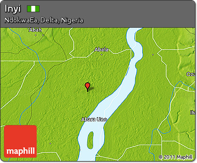 Physical 3D Map of Inyi