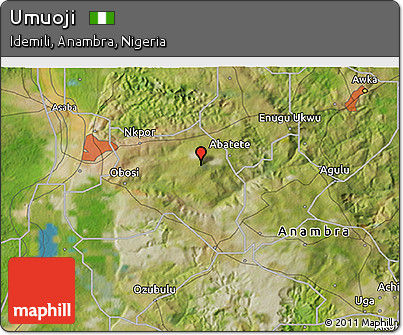 Satellite 3D Map of Umuoji