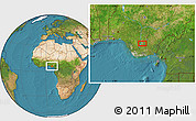 Satellite Location Map of the area around 5° 56' 49" N, 6° 52' 30" E