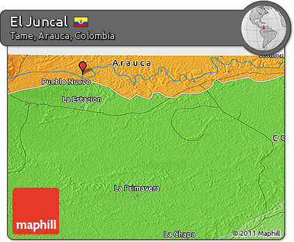 Political 3D Map of El Juncal