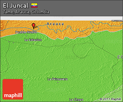 Political 3D Map of El Juncal