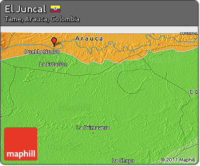 Political 3D Map of El Juncal