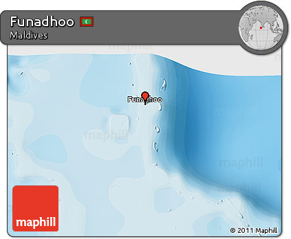 Political 3D Map of Funadhoo