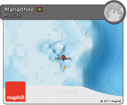 Political 3D Map of Manadhoo
