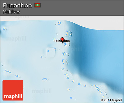 Shaded Relief 3D Map of Funadhoo