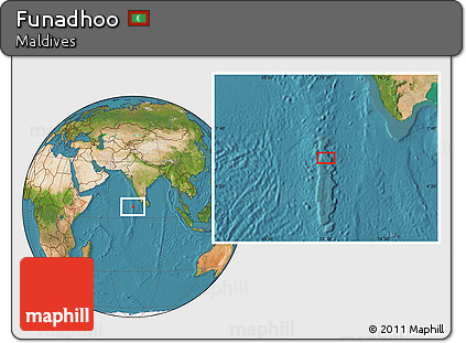 Satellite Location Map of Funadhoo