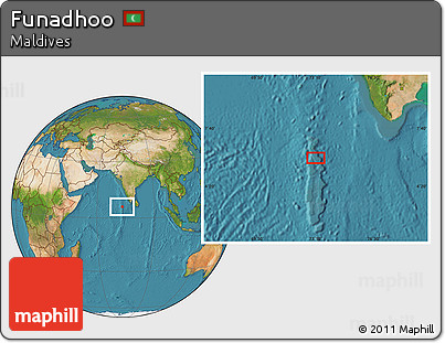 Satellite Location Map of Funadhoo